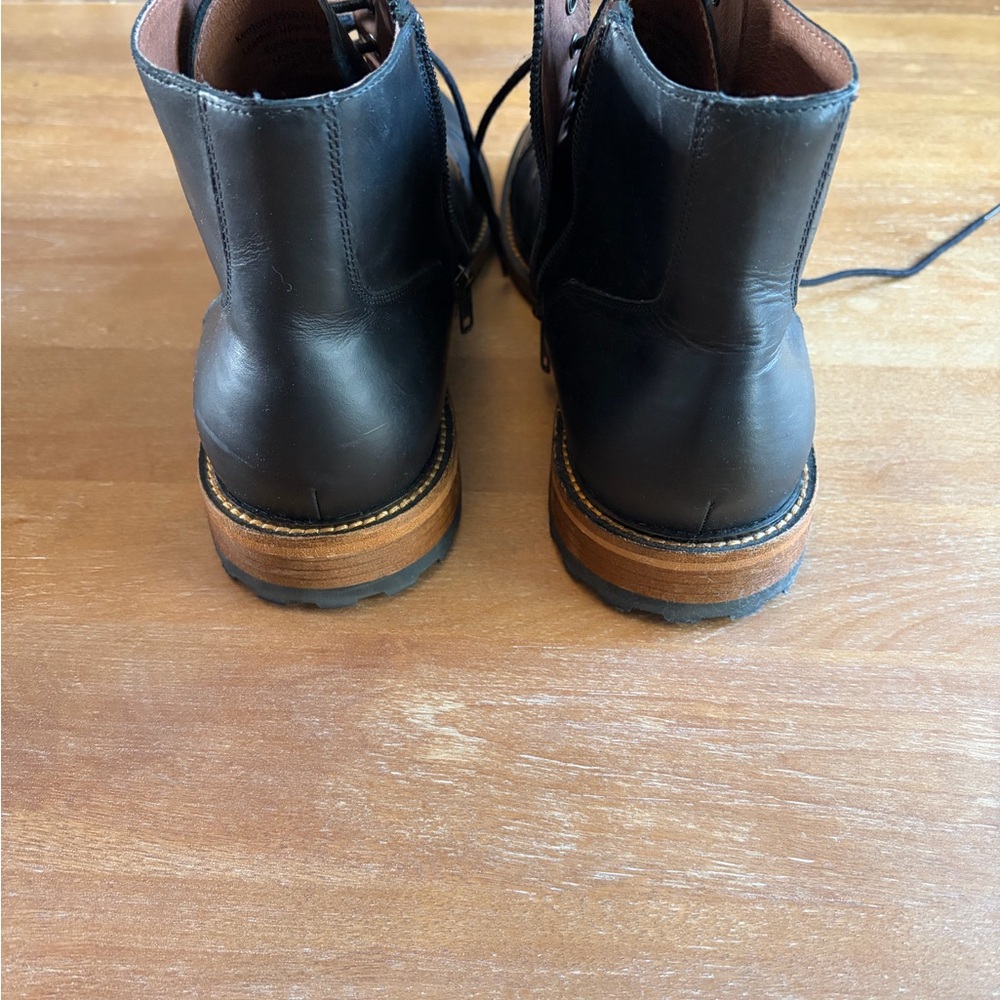 Warfield & Grand Black Leather Men's Boots - Picture 5 of 8